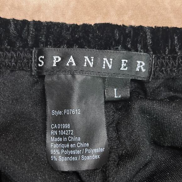 Spanner Black Patterned Velour Maxi Skirt Elastic Waist Whimsigoth Goth Witchy - Picture 4 of 5